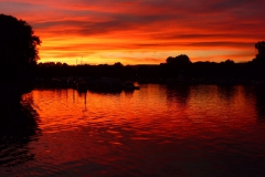 Sonnenuntergang im Hafen